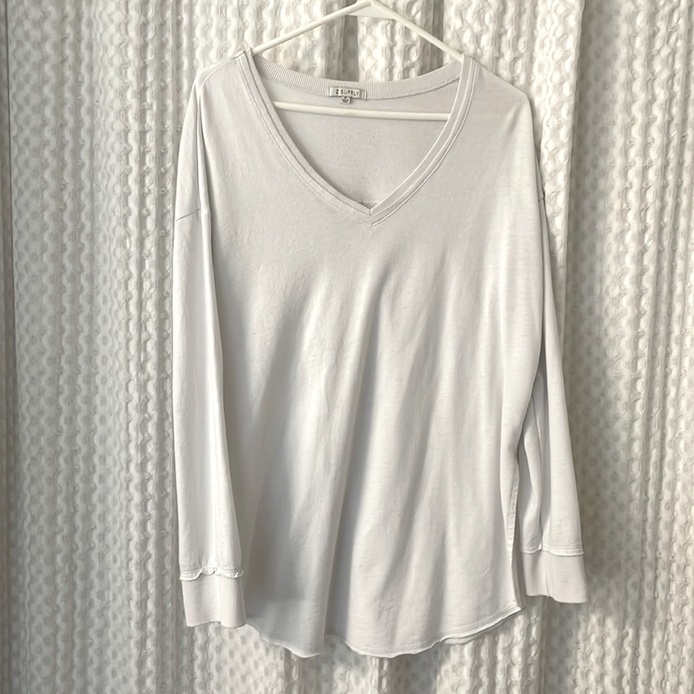 Z Supply White V-Neck Weekender S